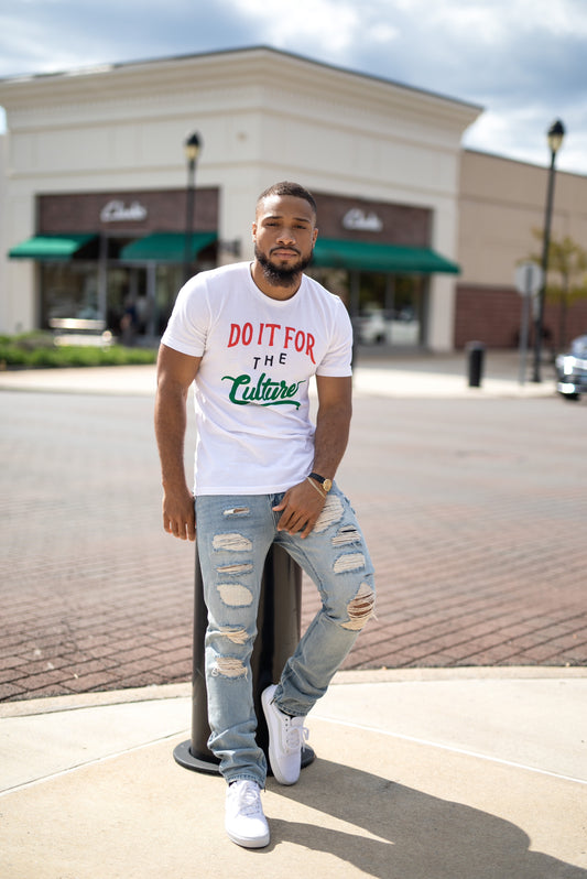 DO IT FOR THE CULTURE - WHITE - PAN AFRICAN UNISEX TEE