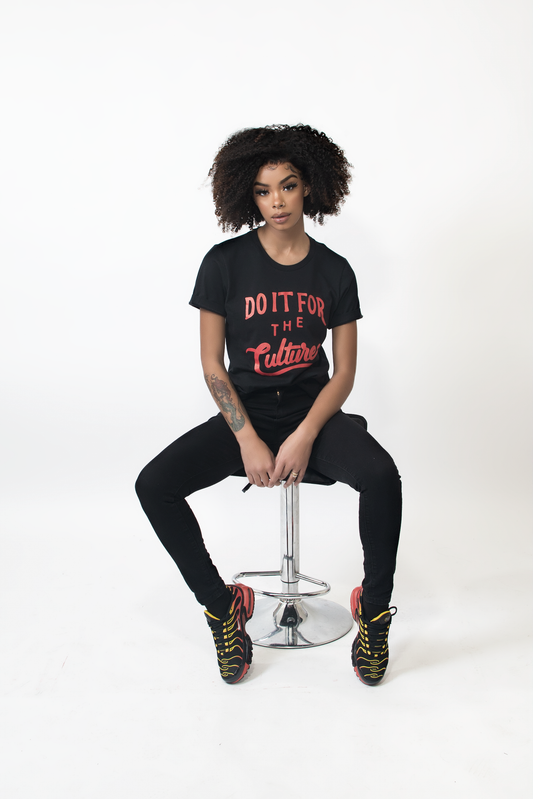 DO IT FOR THE CULTURE- BLACK & RED - UNISEX FIT